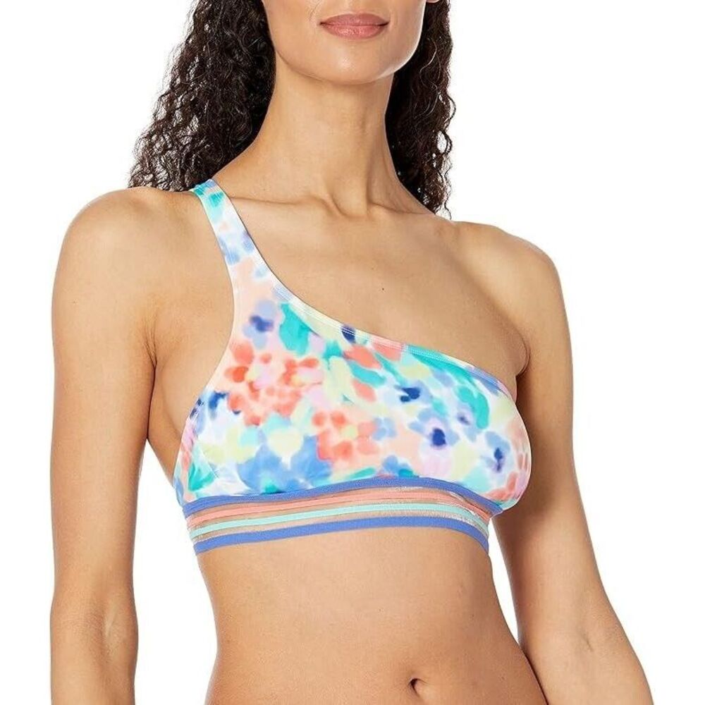 BODY GLOVE Bikini Swim Top Womens Size M Posy Malia One-Shoulder Swim Top Multi‎